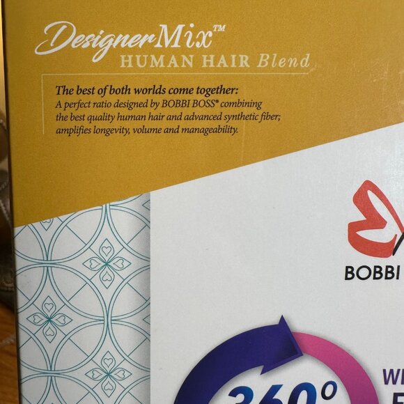 Bobbi Boss Swiss Lace Front Wig – Kiliah Style, Human Hair Blend, Color #4 - Picture 9 of 9